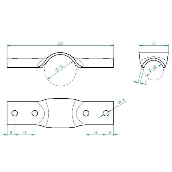 Topelt T-klamber 48 x A 76 x 48mm - Image 2