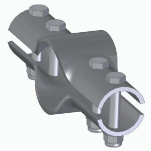 Topelt T-klamber 48 x A 76 x 48mm