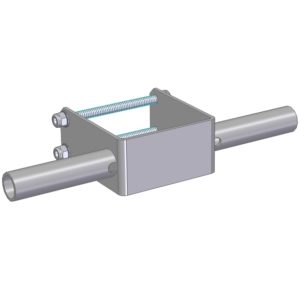 Söödapiirde klamber alumine kahepoolne posti 140x140mm, 48mm peatoru