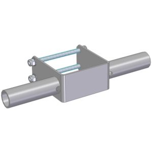 Söödapiirde klamber alumine kahepoolne posti 140x140mm, 60mm peatoru