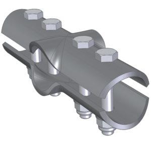 Topelt T-klamber 48 x A 48 x 48mm