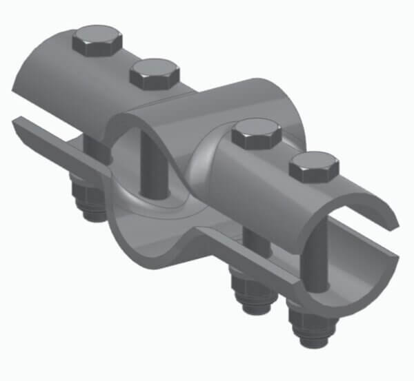 Topelt T-klamber 48 x A 60 x 48mm