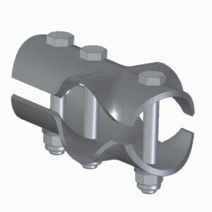 Topelt T-klamber 48x48mm